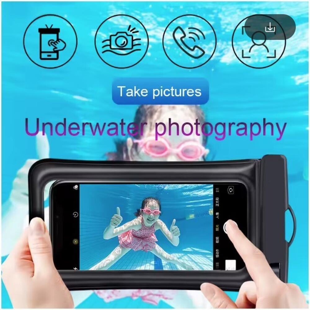 2 Pack Waterproof Phone IPX8 Fits iPhone Samsung Huawei Universal Dry Bag Case